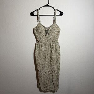 A.U.W Bodycon Midi Dress Women Large Multicolor Floral Print Sweetheart Neckline